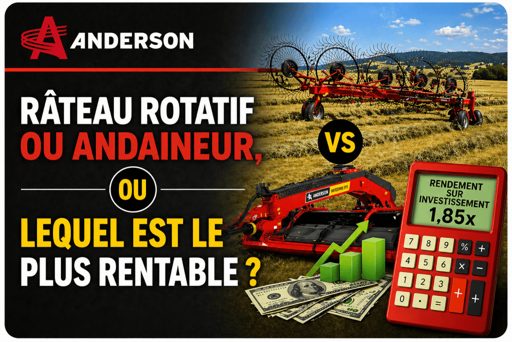 Râteau rotatif ou andaineur,  lequel est le plus rentable ?